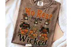 Funny Skeleton Mom Halloween PNG | No Rest for the Wicked Product Image 1