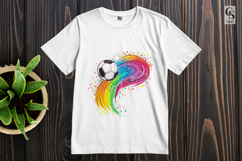Rainbow Soccer Ball Clipart Sublimation PNG Product Image 2
