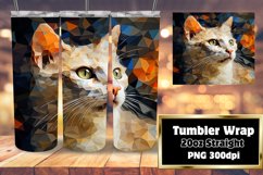 Whimsical Feline Art Tumbler Wrap 20oz Design Product Image 1