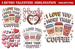 Retro Valentine Sublimation PNG Product Image 1
