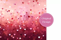 Red Love Hearts Tumbler Design, Valentine's Day Tumbler PNG Product Image 2