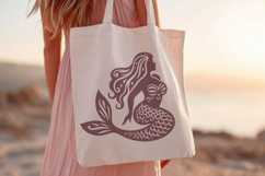 Mermaid SVG Cut Files| 4 Elegant Mermaid Silhouettes Product Image 2