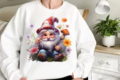 Garden Gnome Sublimation clipart, Watercolor Clipart Product Image 2