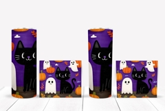 Cute Halloween Tumbler, Black Cat Tumbler Template Product Image 2