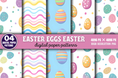 EASTER EGGS PAPER EASTER PATTERN Bundle PNG Product Image 3
