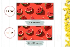 Fruits Mug Wrap, Watermelon Mug Template, Fruit Mug Design Product Image 2