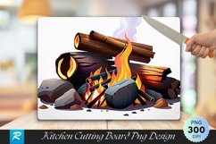 Campfire Cutting Board Sublimation Design Product Image 1
