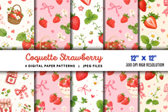 Coquette Strawberry Daisy Pattern JPG Product Image 1