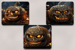 Mouse Pad I 4 Designs with Pumpkin for Halloween, PNG Product Image 3