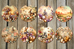 Shabby chic Easter | spring Car coaster &amp; key chain designs Product Image 2