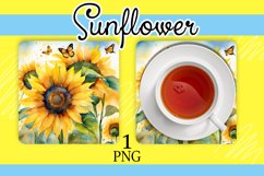 watercolor sunflowers, a stand for hot Product Image 1