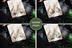 Watercolor Flowers Earrings, Roses Earrings Sublimation Product Image 2