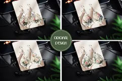 Watercolor Flowers Earrings, Roses Earrings Sublimation Product Image 2