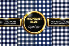 Midnight Blue Gingham Digital Papers 04 Variations Product Image 1