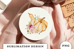 Watercolor Pumpkins sublimation png Product Image 2