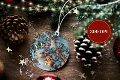 3D Magic Village Ornament PNG, Cute Winter Round Ornament Product Image 2
