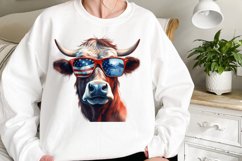 Highland Cow 4th of July Clipart, 4th of July Clipart Product Image 5