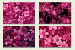 Magenta Pink Glitter Flowers Cutting Boards sublimation Desi Product Image 2