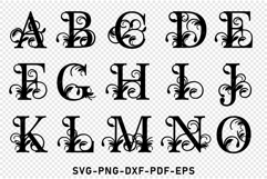 Flourish Monogram Alphabet Letters SVG Laser Cut File Product Image 2