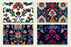 Ikat Embroidery Floral Cutting Boards sublimation Design Product Image 2