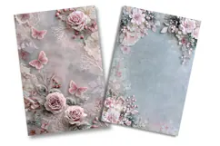 Vintage Rose Floral Junk Journal Pages Product Image 2