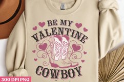 Be my Valentine PNG, Western Valentine Sublimation PNG Product Image 2