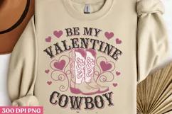 Be my Valentine PNG, Western Valentine Sublimation PNG Product Image 2
