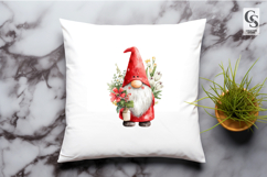 Watercolor Floral Gnome Illustration Clipart Sublimation PNG Product Image 3