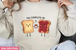 You Complete me PNG, Valentine Sublimation PNG Product Image 1