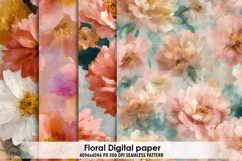 Floral digital paper, seamless pattern Product Image 1