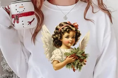 Christmas Black Angel Clipart, Christmas Angel Clipart Product Image 2