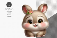 Farm animals clipart, Bunny clipart, Cute animals Product Image 1
