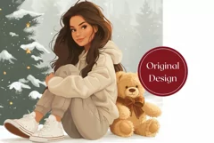 Winter Tumbler Wrap, Christmas Tumbler Sublimation Design Product Image 2