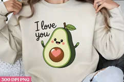 I love you PNG, Avocado Sublimation PNG Product Image 3