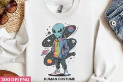 Human costume PNG, Alien Sublimation PNG Product Image 1