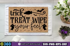 Trick treat wipe your feet SVG, Halloween Doormat Svg Product Image 2