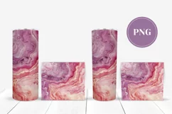 Pink Marble Tumbler Template, Purple Tumbler Sublimation Product Image 2