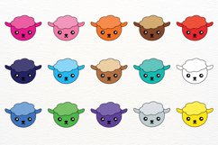 Little Lamb Colorful Animal Cliparts Product Image 2