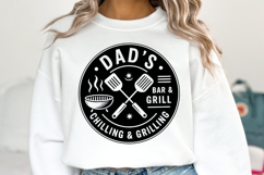 Dad&#039;s Chiling &amp; Griling svg Design | Svg Files | Shirt Svg Product Image 1