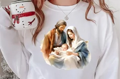 Christmas Nativity Watercolor Clipart, Christmas PNG Product Image 2