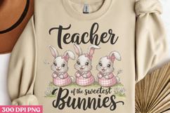 Teacher of the sweetest bunnies PNG, Retro Teacher Easter S Product Image 3