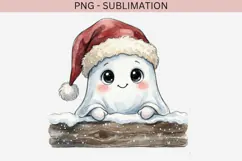 Christmas peeking character png design for T-shirts Product Image 2
