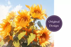 Sunflowers Field Sublimation, Sunflowers Tumbler Wrap Product Image 2
