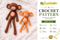 Monkey Family Amigurumi Crochet Pattern PDF Product Image 3