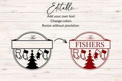 Christmas Family Name SVG - Christmas Stockings Product Image 2