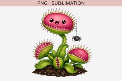 Cute halloween venus flytrap png design for T-shirts Product Image 2
