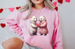 Valentines Day Bear Sublimation Clipart, Valentines Day PNG Product Image 1