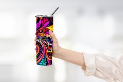 Colorful Floral Pattern Tumbler Wrap Design Product Image 2