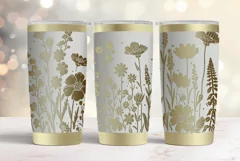 20oz Tumbler laser svg Floral wrap| Wildflowers pattern Product Image 2