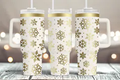 Tumbler laser svg| 40oz Tumbler Christmas Snowflakes wrap Product Image 1